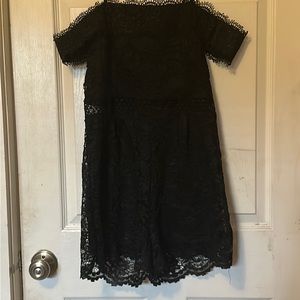 Francesca’s Black Lace Off the Shoulders Dress